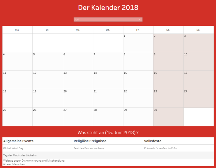 Kalender in Tableau Andre Göhler
