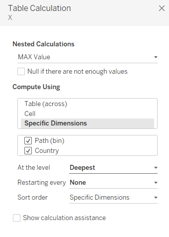 Table Calculation