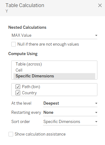 Table Calculations